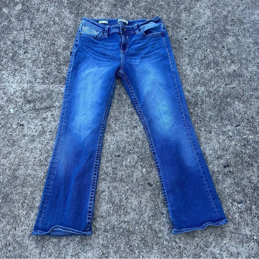 Vigoss Women's Boot Cut Jeans in Vibrant Blue